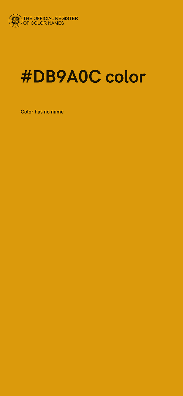 #DB9A0C color image