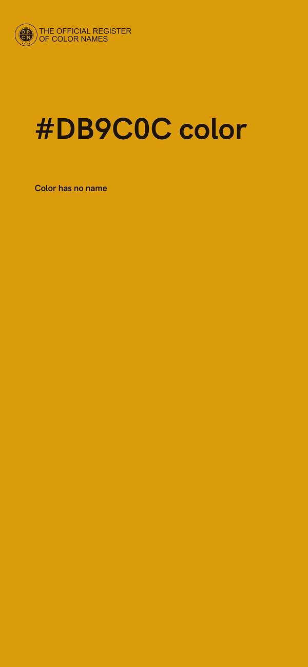 #DB9C0C color image