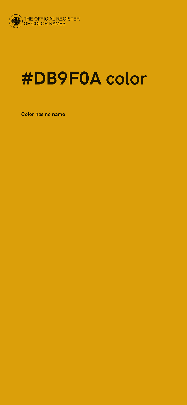 #DB9F0A color image