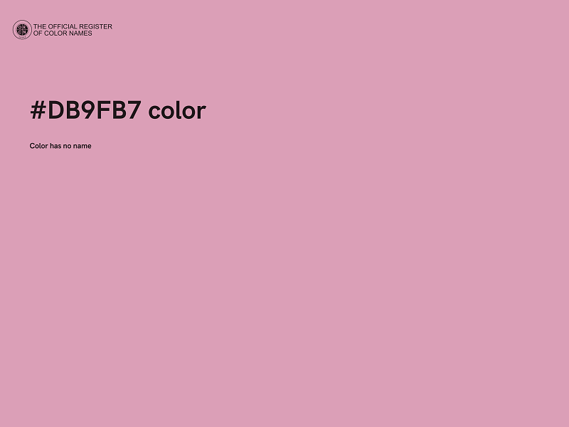 #DB9FB7 color image