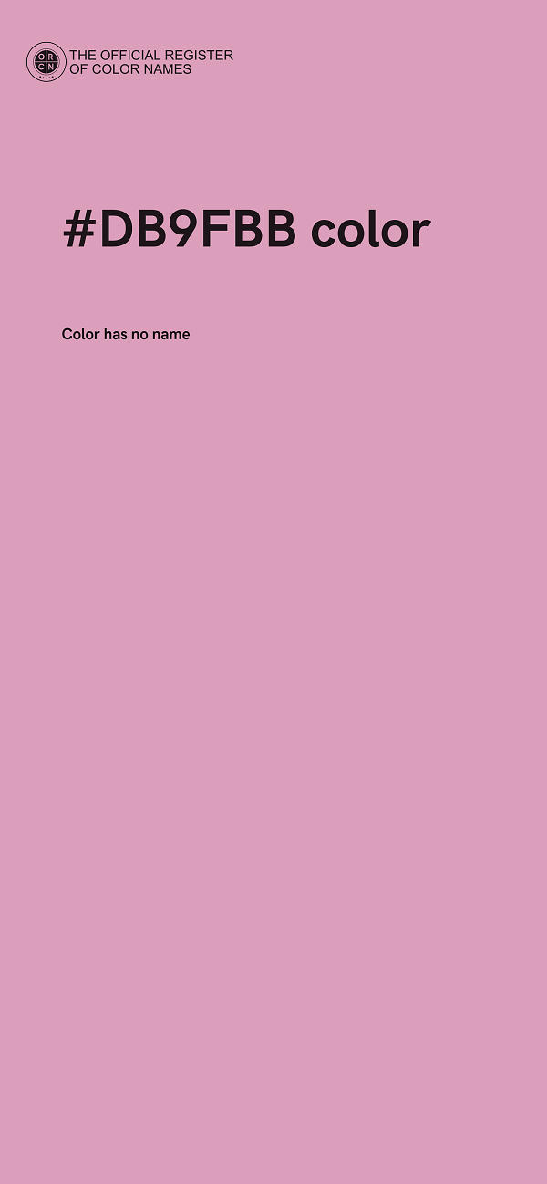 #DB9FBB color image