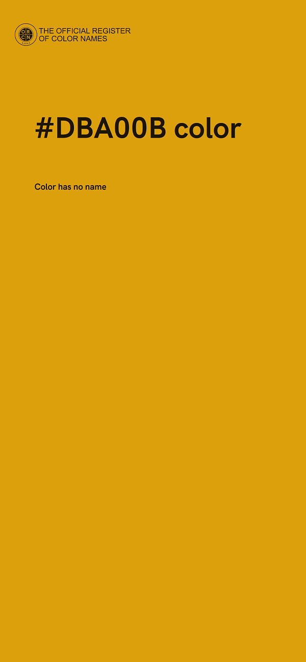 #DBA00B color image