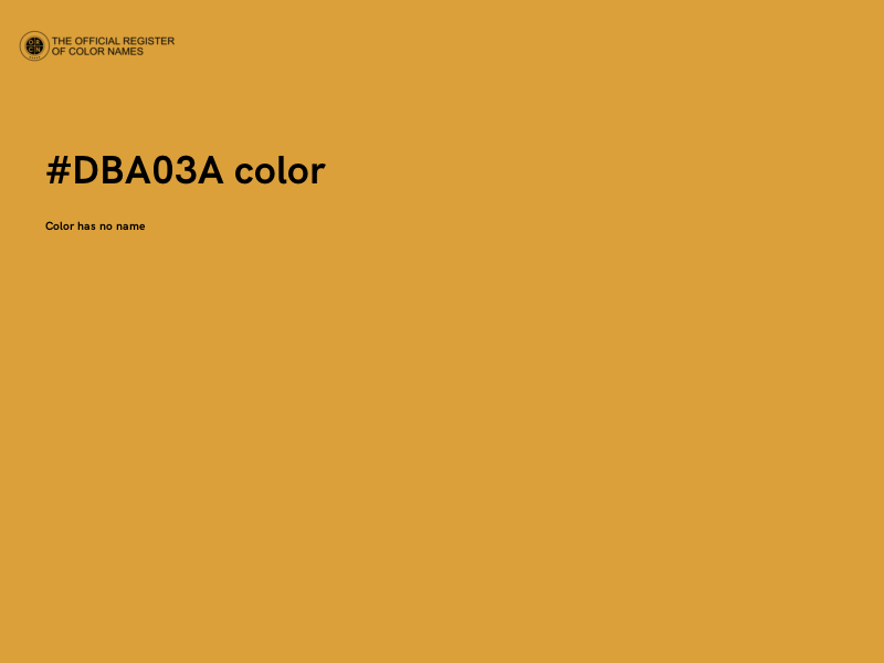 #DBA03A color image