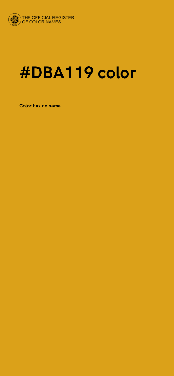 #DBA119 color image