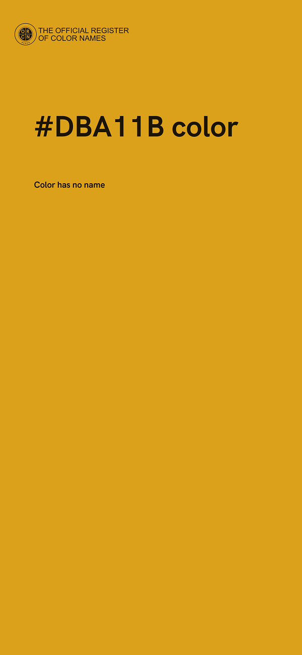 #DBA11B color image