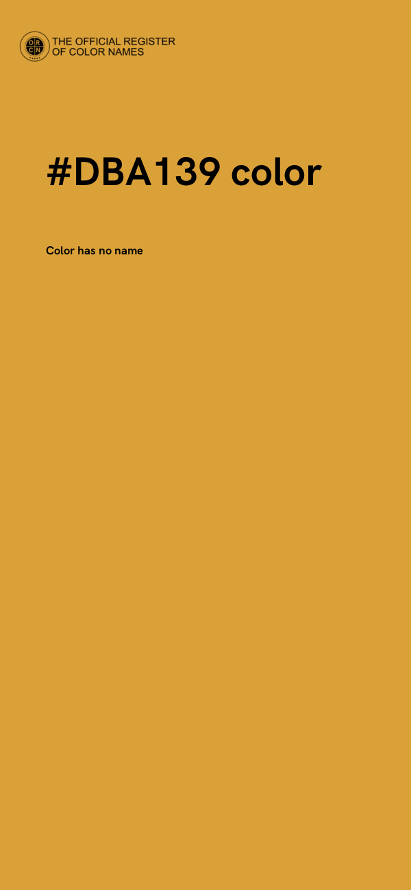 #DBA139 color image