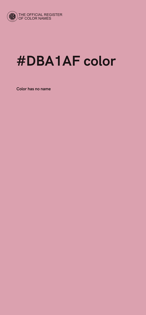 #DBA1AF color image