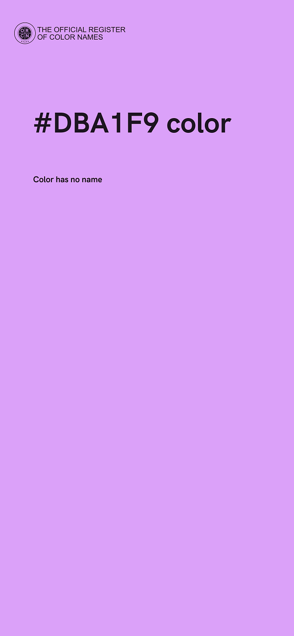 #DBA1F9 color image