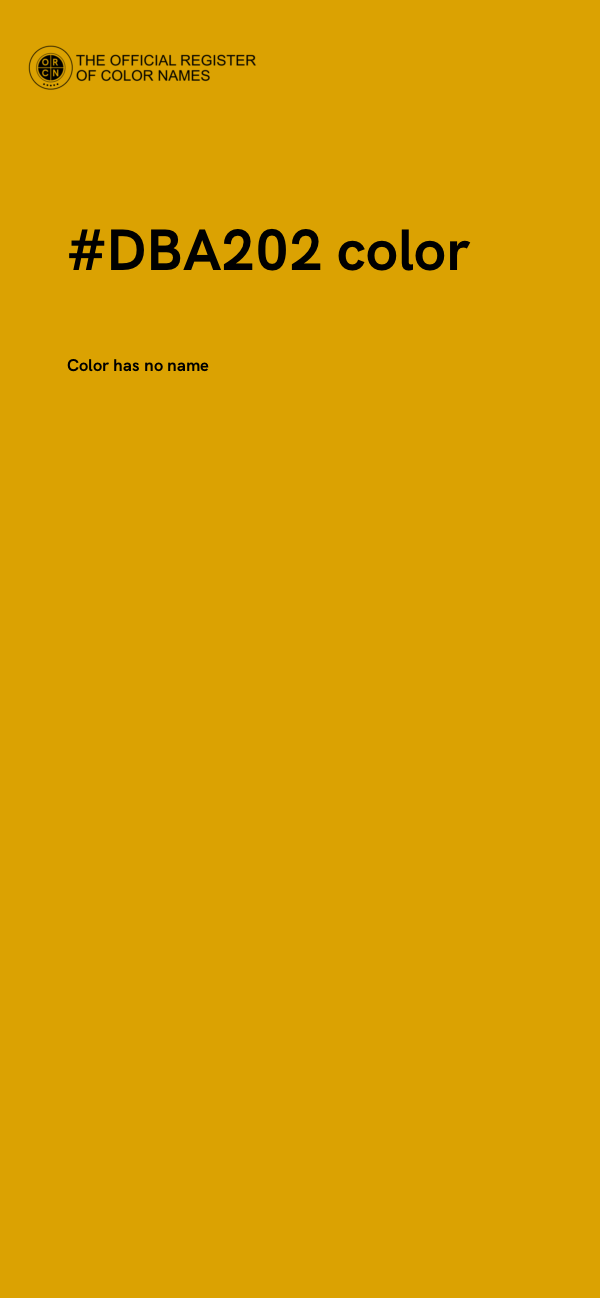 #DBA202 color image