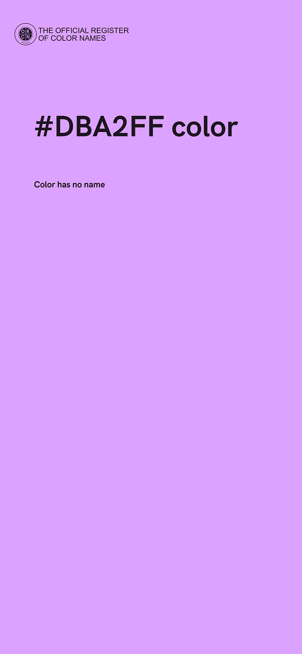 #DBA2FF color image