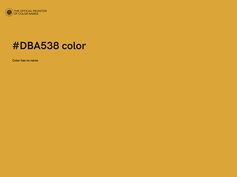 #DBA538 color image