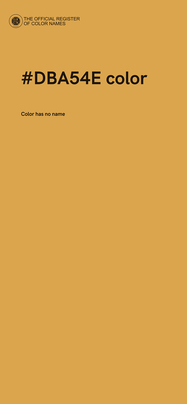 #DBA54E color image