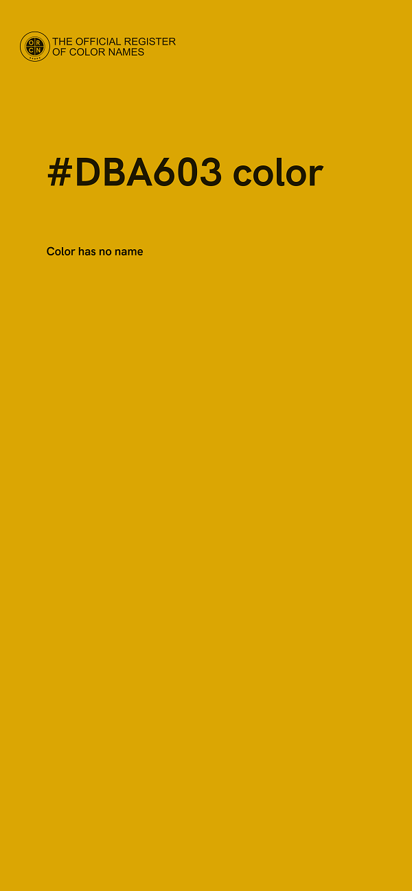 #DBA603 color image