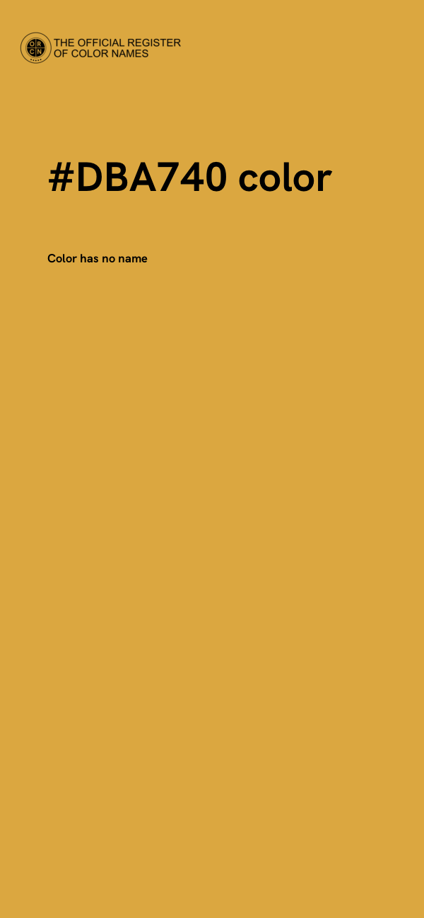 #DBA740 color image