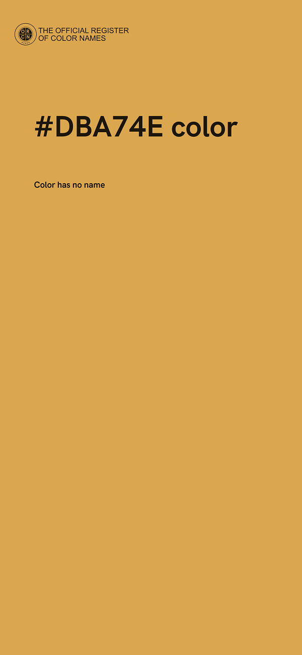 #DBA74E color image