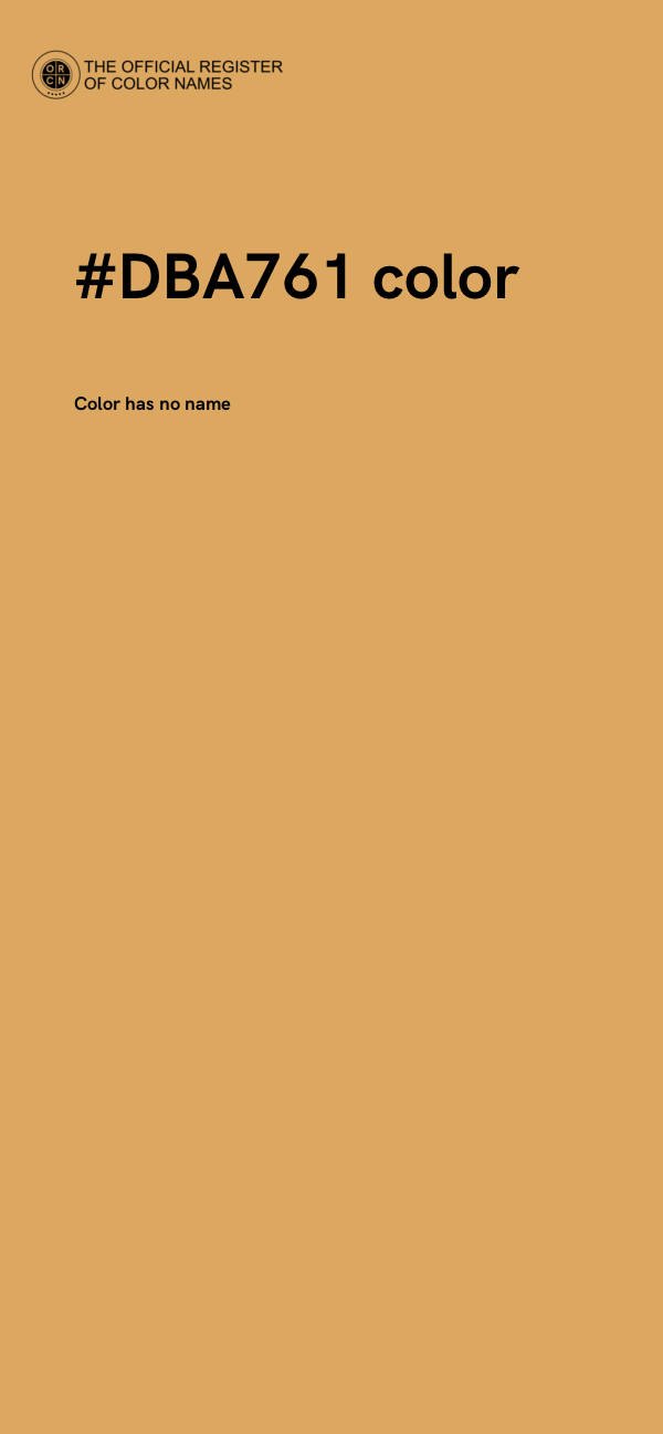 #DBA761 color image