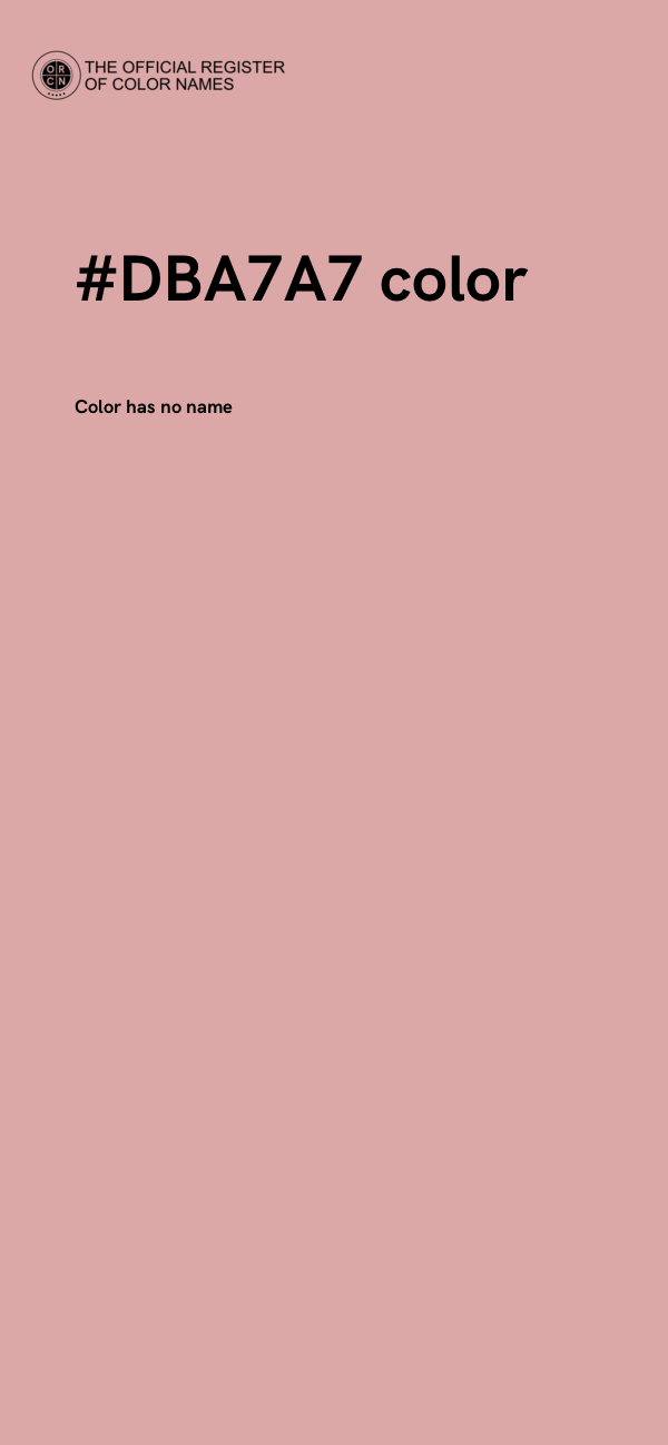 #DBA7A7 color image