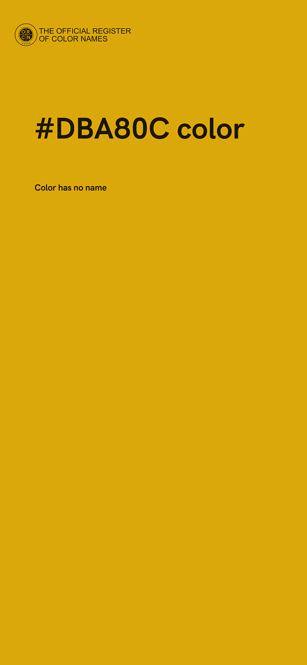 #DBA80C color image