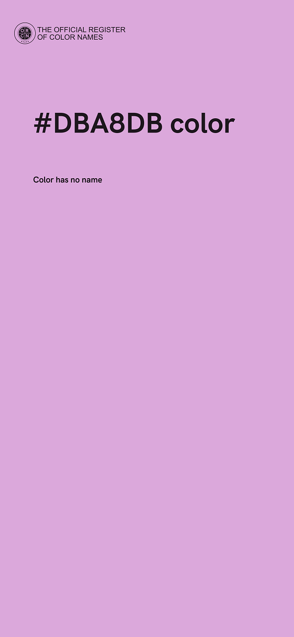 #DBA8DB color image