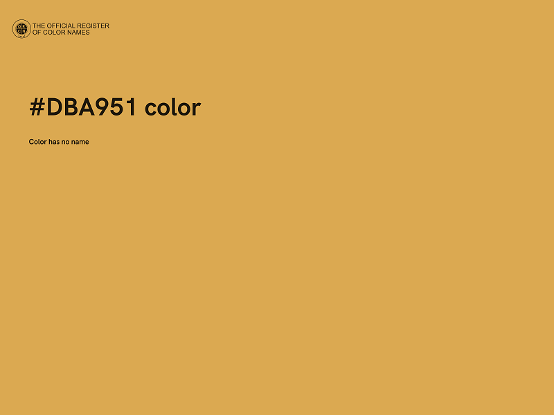 #DBA951 color image