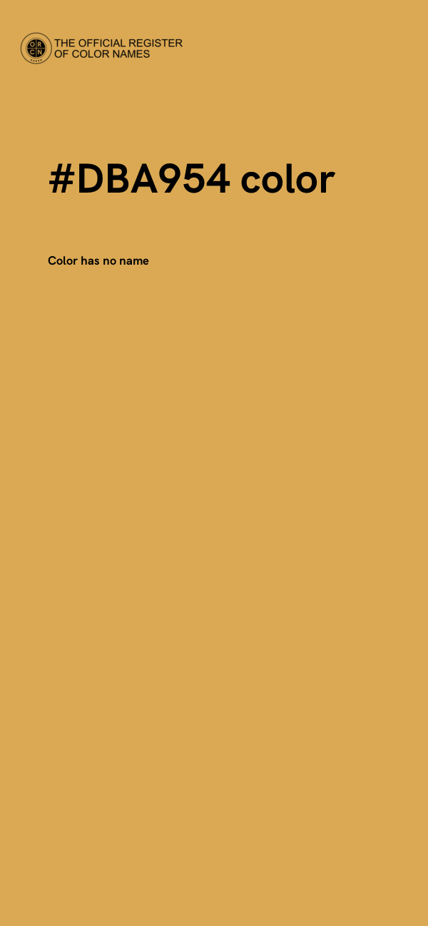 #DBA954 color image