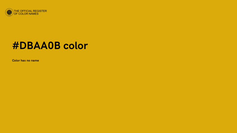 #DBAA0B color image