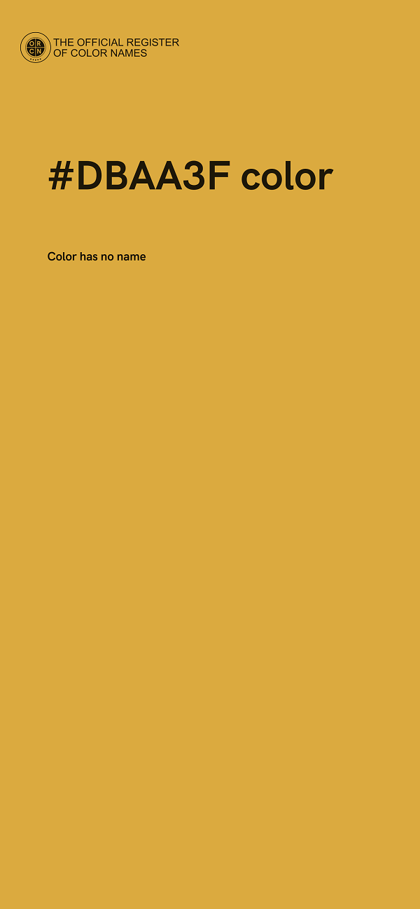 #DBAA3F color image