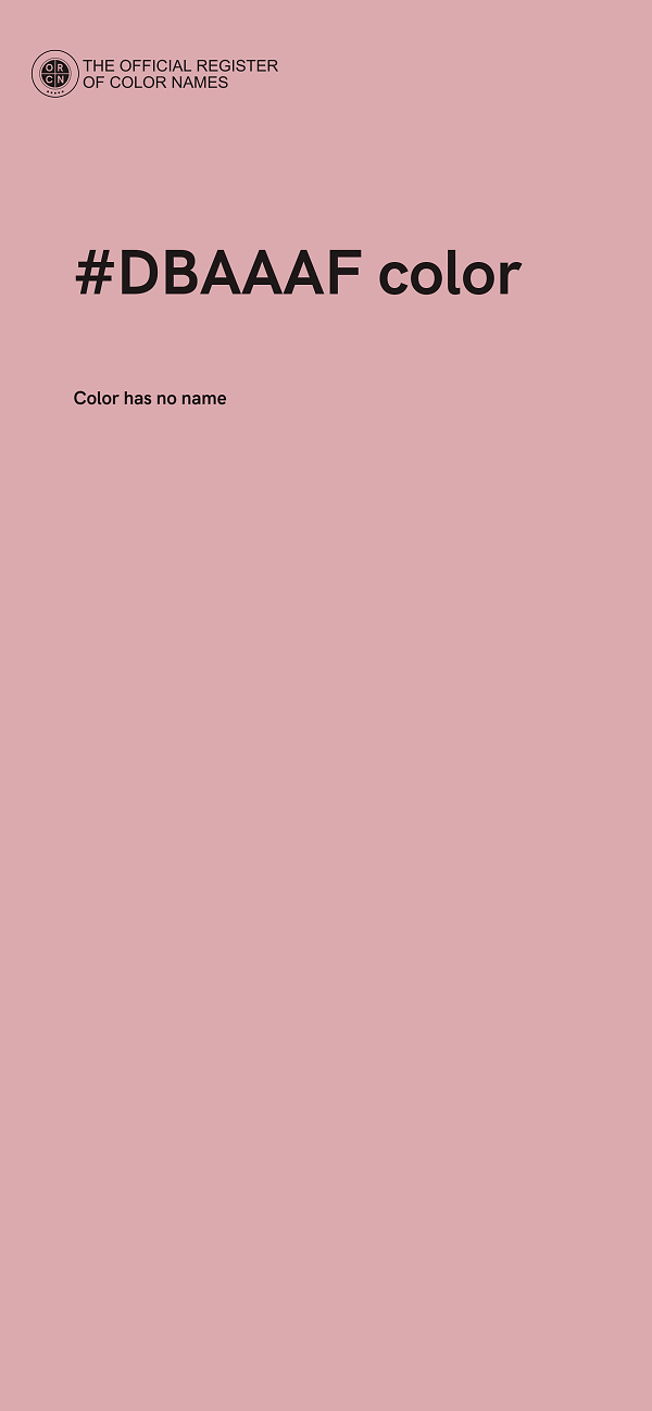 #DBAAAF color image