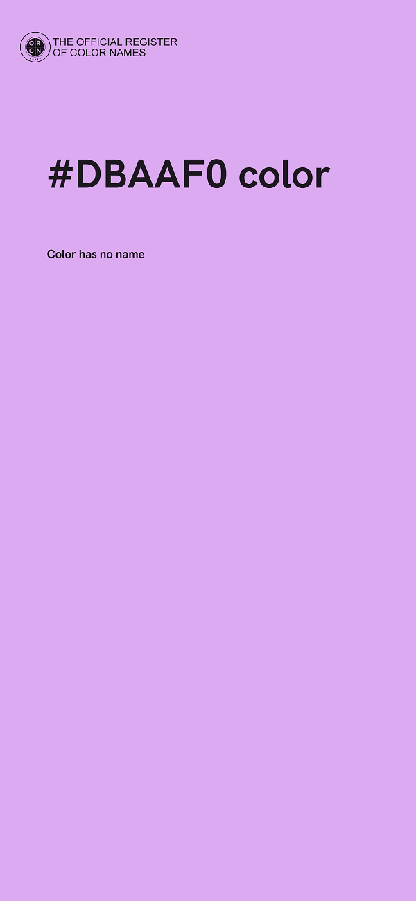#DBAAF0 color image