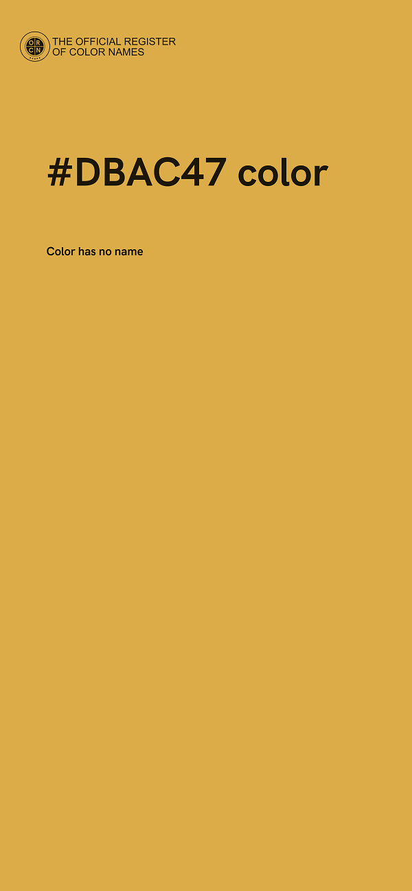 #DBAC47 color image