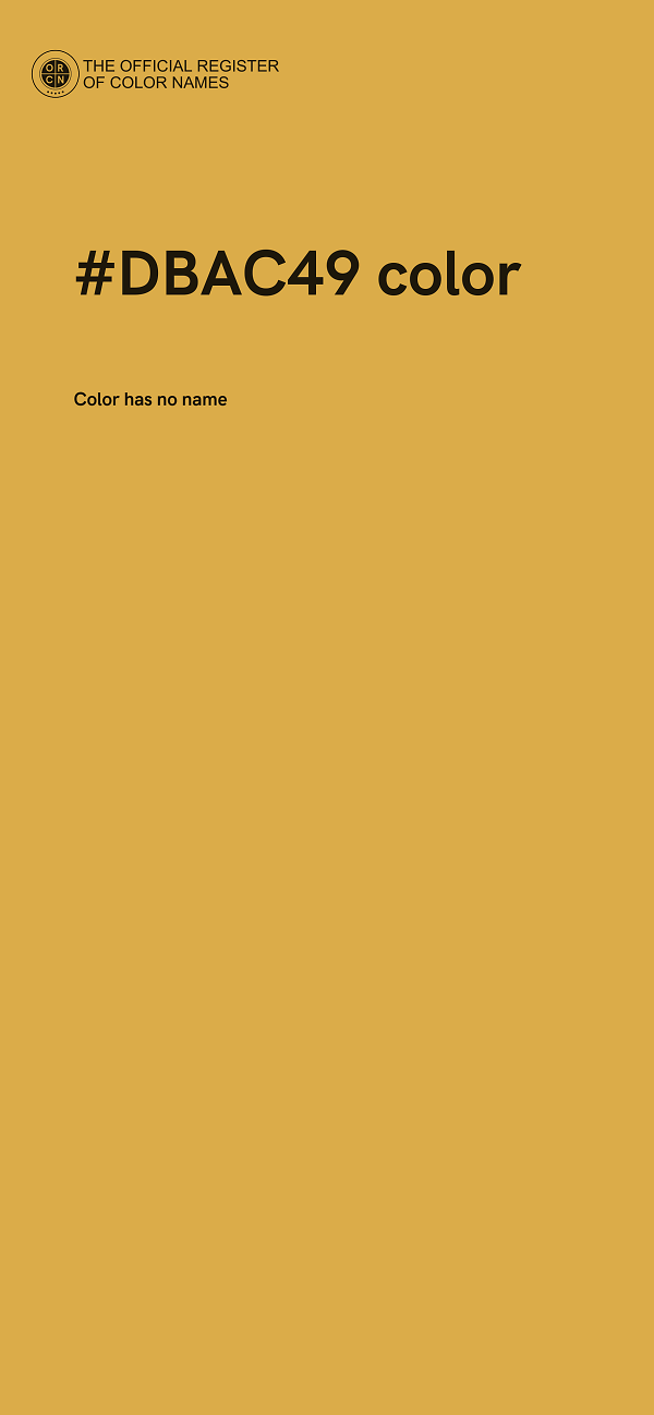 #DBAC49 color image