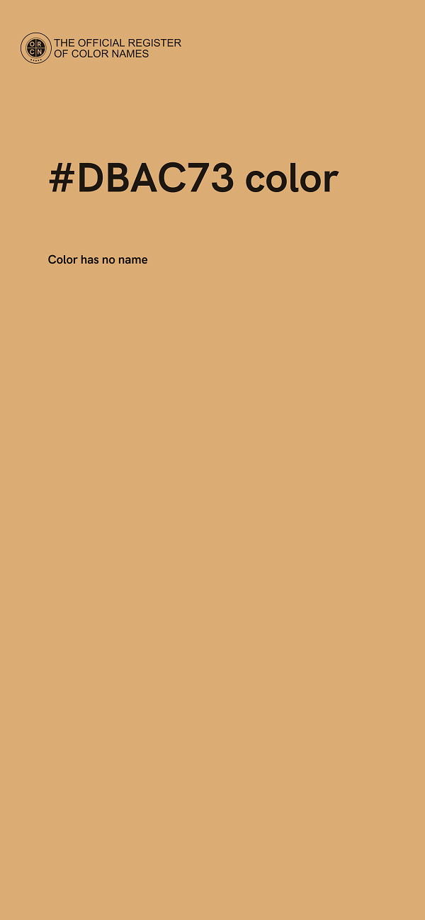 #DBAC73 color image