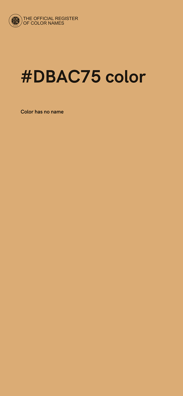 #DBAC75 color image