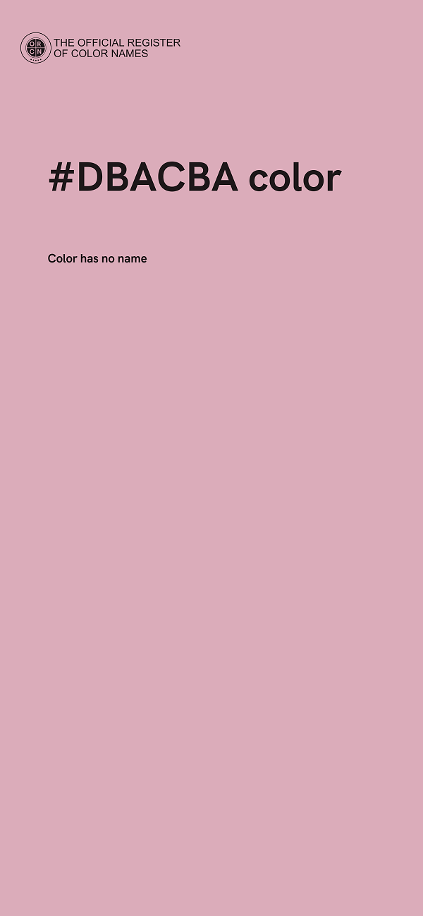 #DBACBA color image