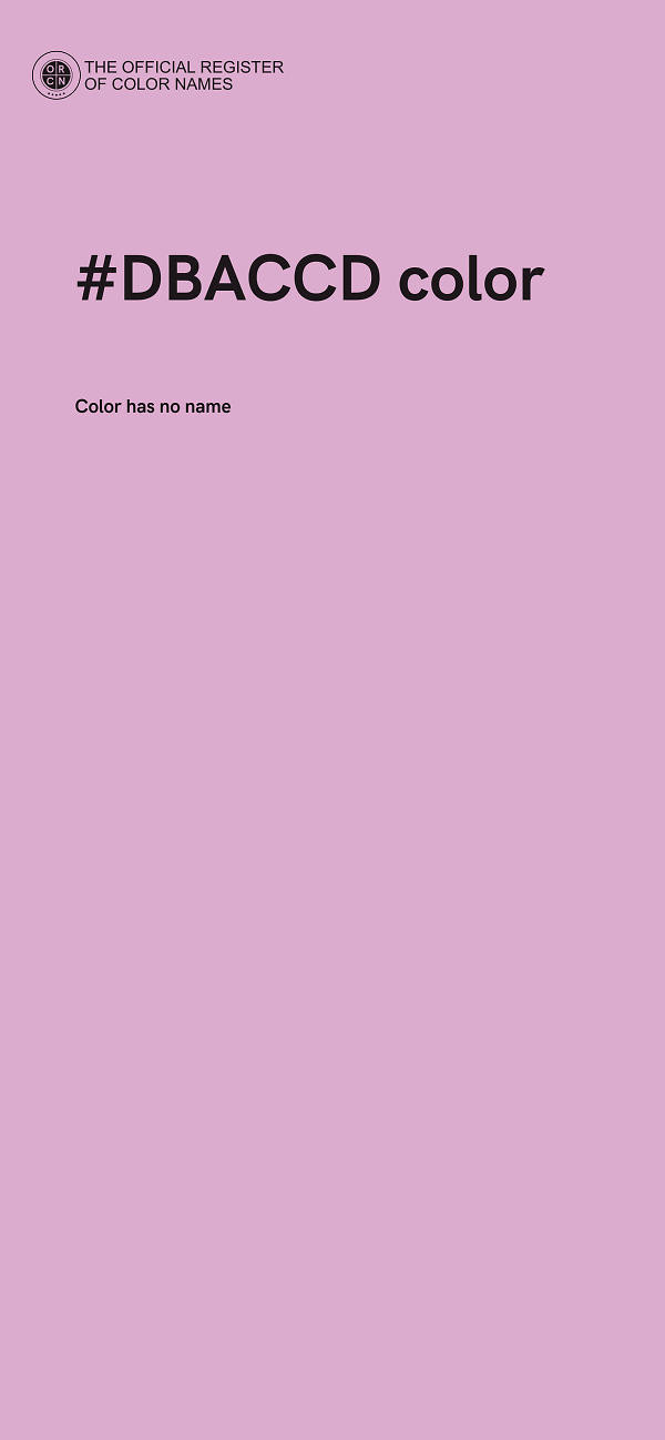 #DBACCD color image