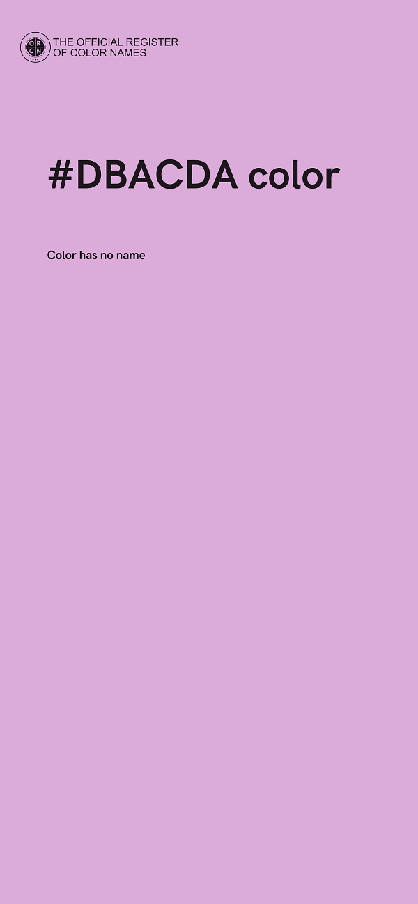 #DBACDA color image