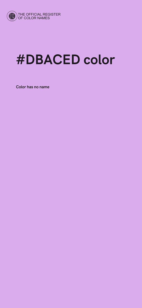 #DBACED color image