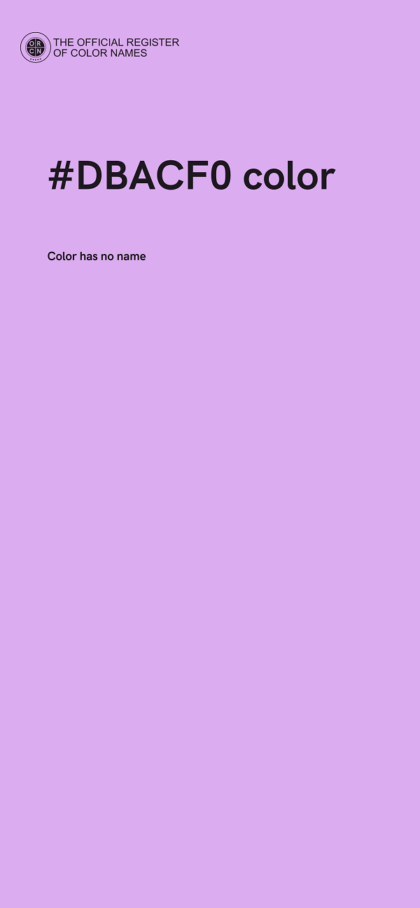 #DBACF0 color image