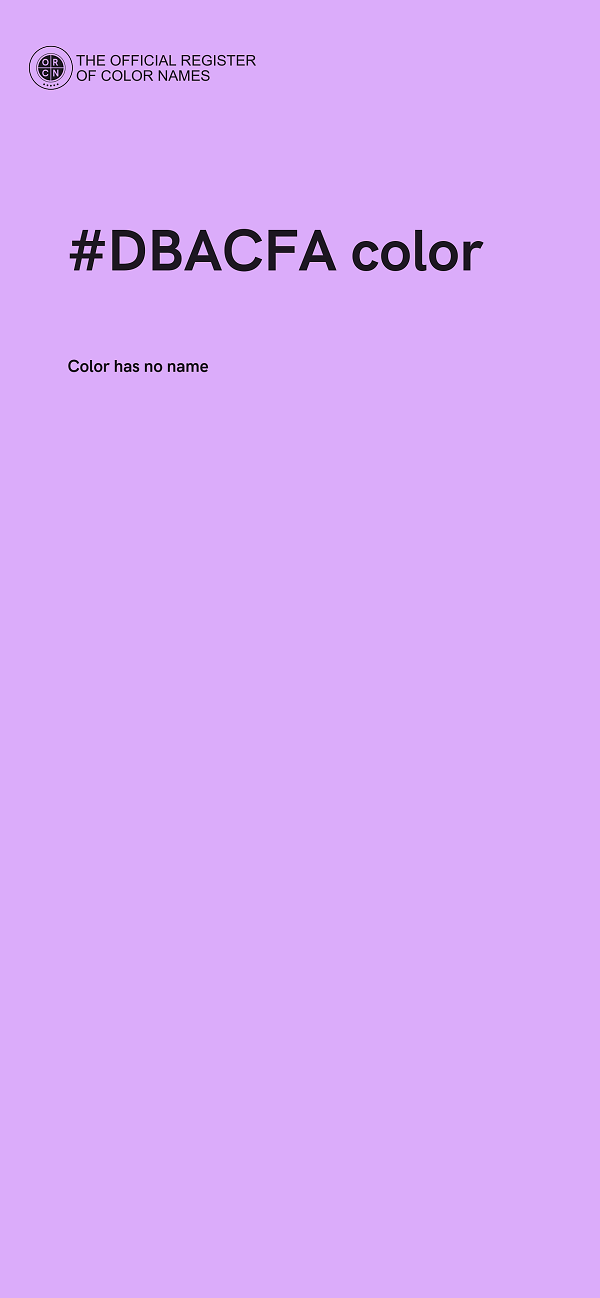 #DBACFA color image