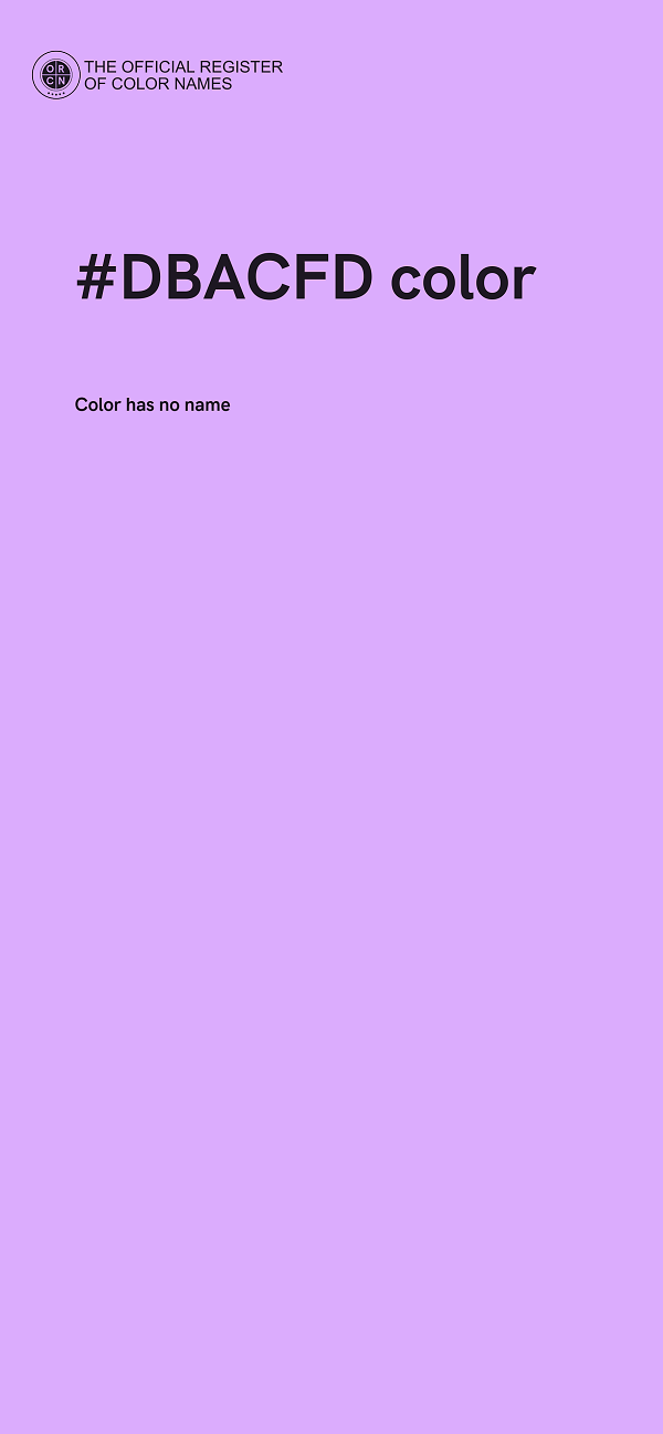 #DBACFD color image