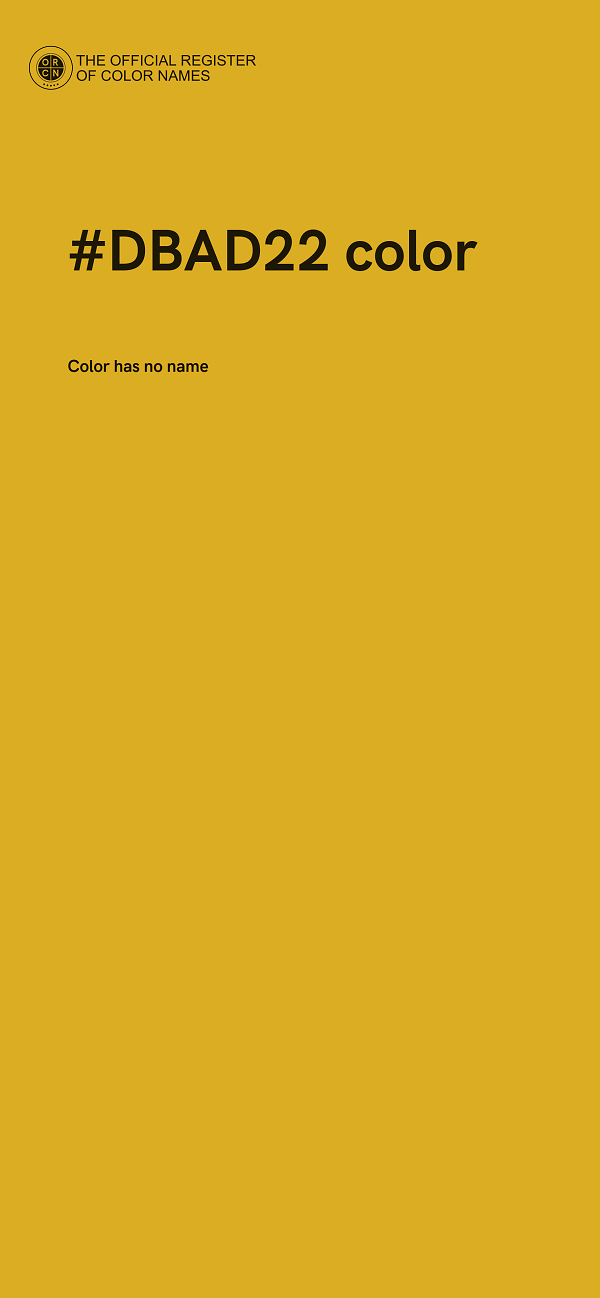 #DBAD22 color image