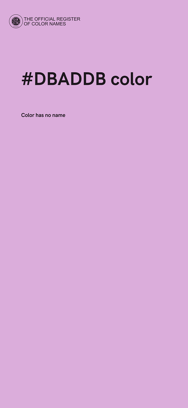 #DBADDB color image