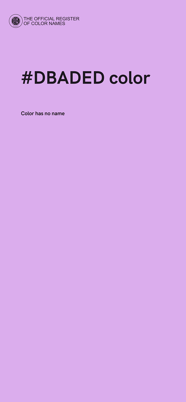 #DBADED color image