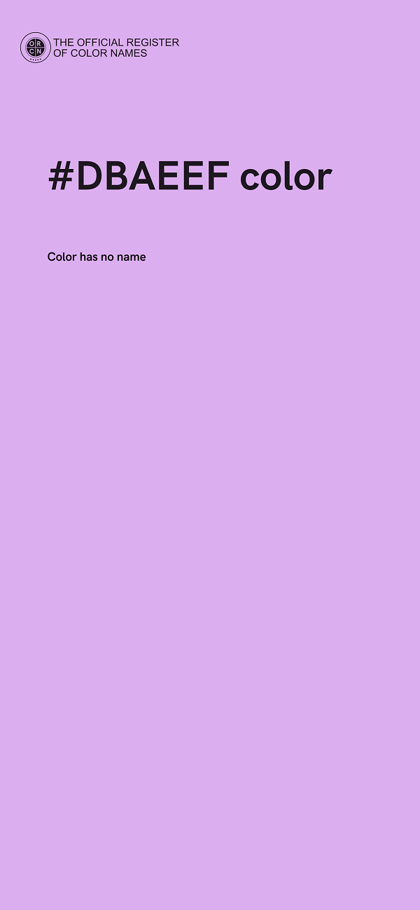 #DBAEEF color image