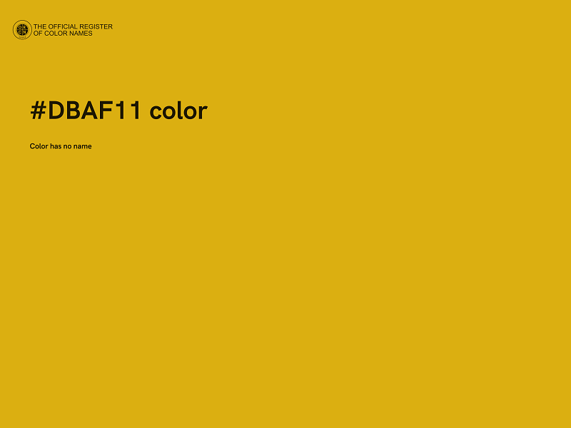 #DBAF11 color image