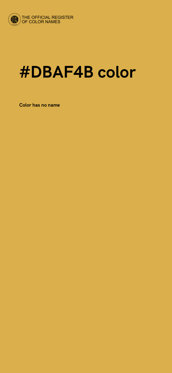 #DBAF4B color image