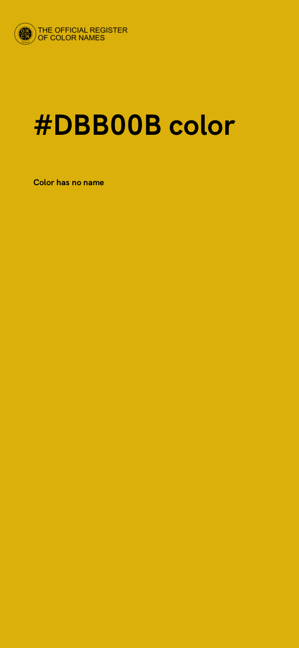 #DBB00B color image