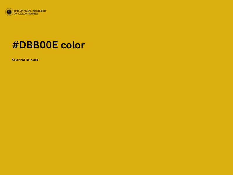 #DBB00E color image