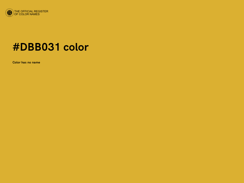#DBB031 color image
