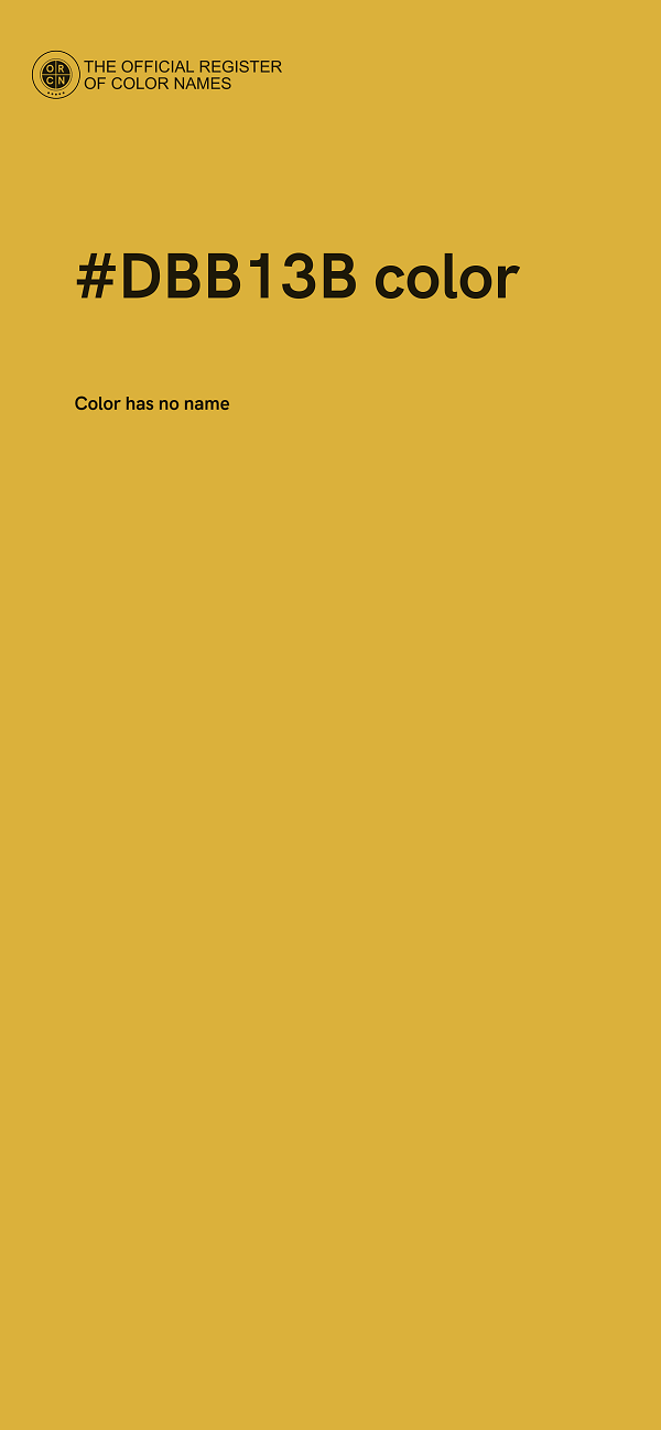 #DBB13B color image